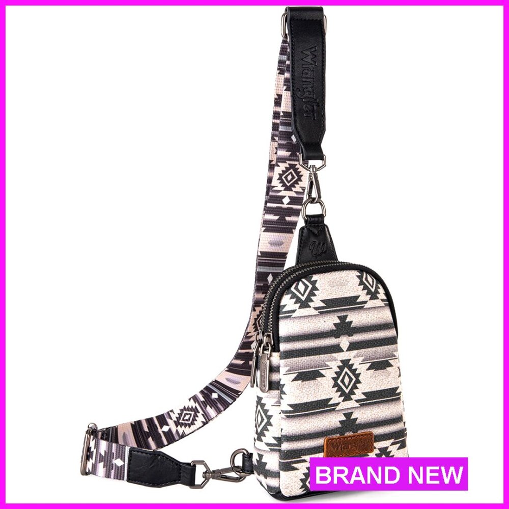 Small Canvas Crossbody Sling Bag With Adjustable Strap And Multiple Pockets